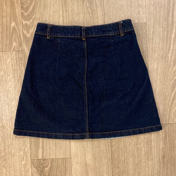 H&M Size 6 Divided Color Block 100% Cotton Denim Skirt. - Picture 2 of 3